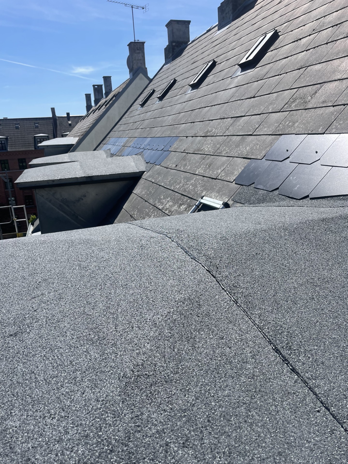 Reetablering af nyt tagpap på kvisttag